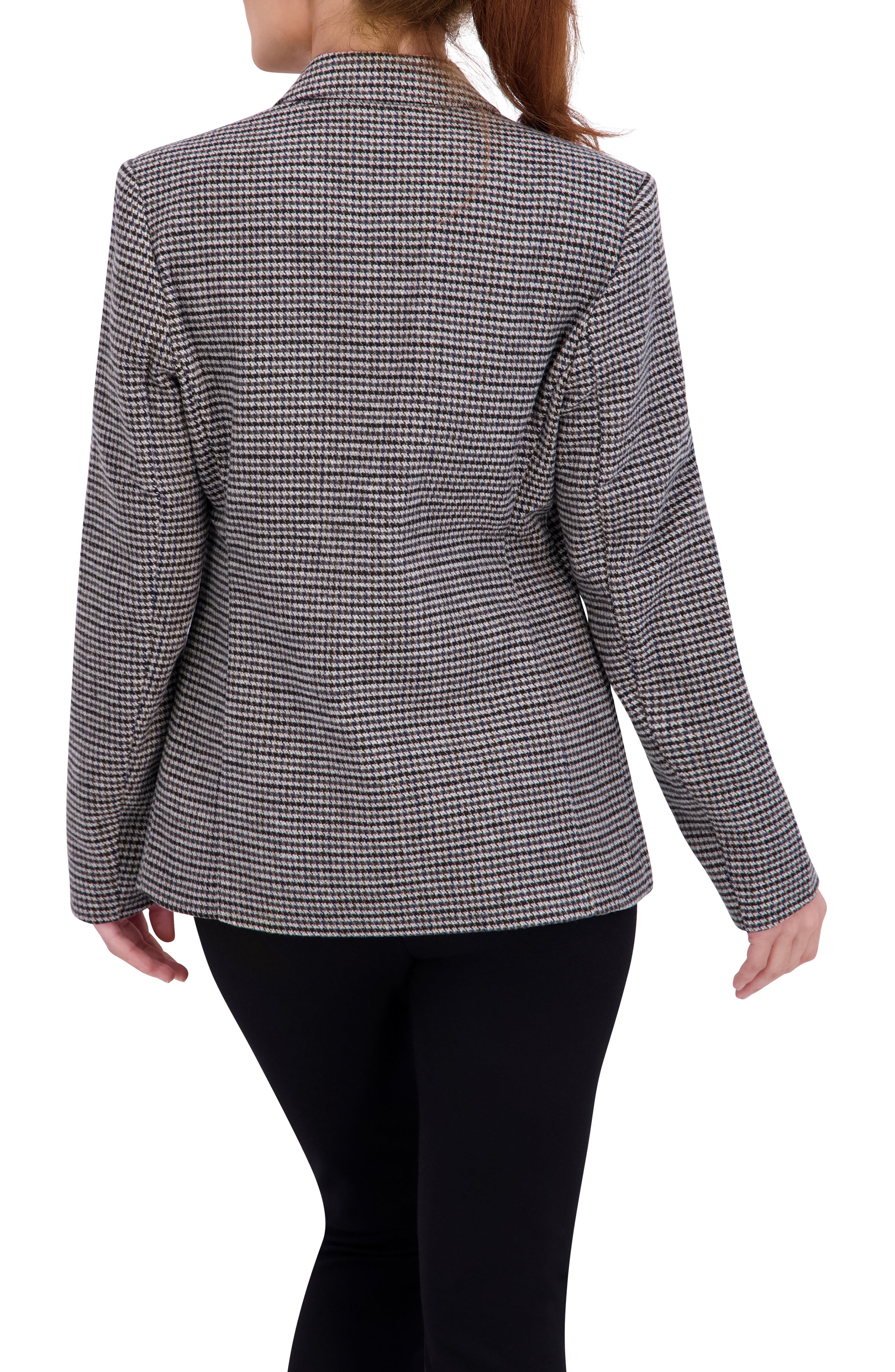 Double Breasted Plaid Unlined Blazer