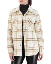 Unlined Vegan Cashmere Plaid Shacket