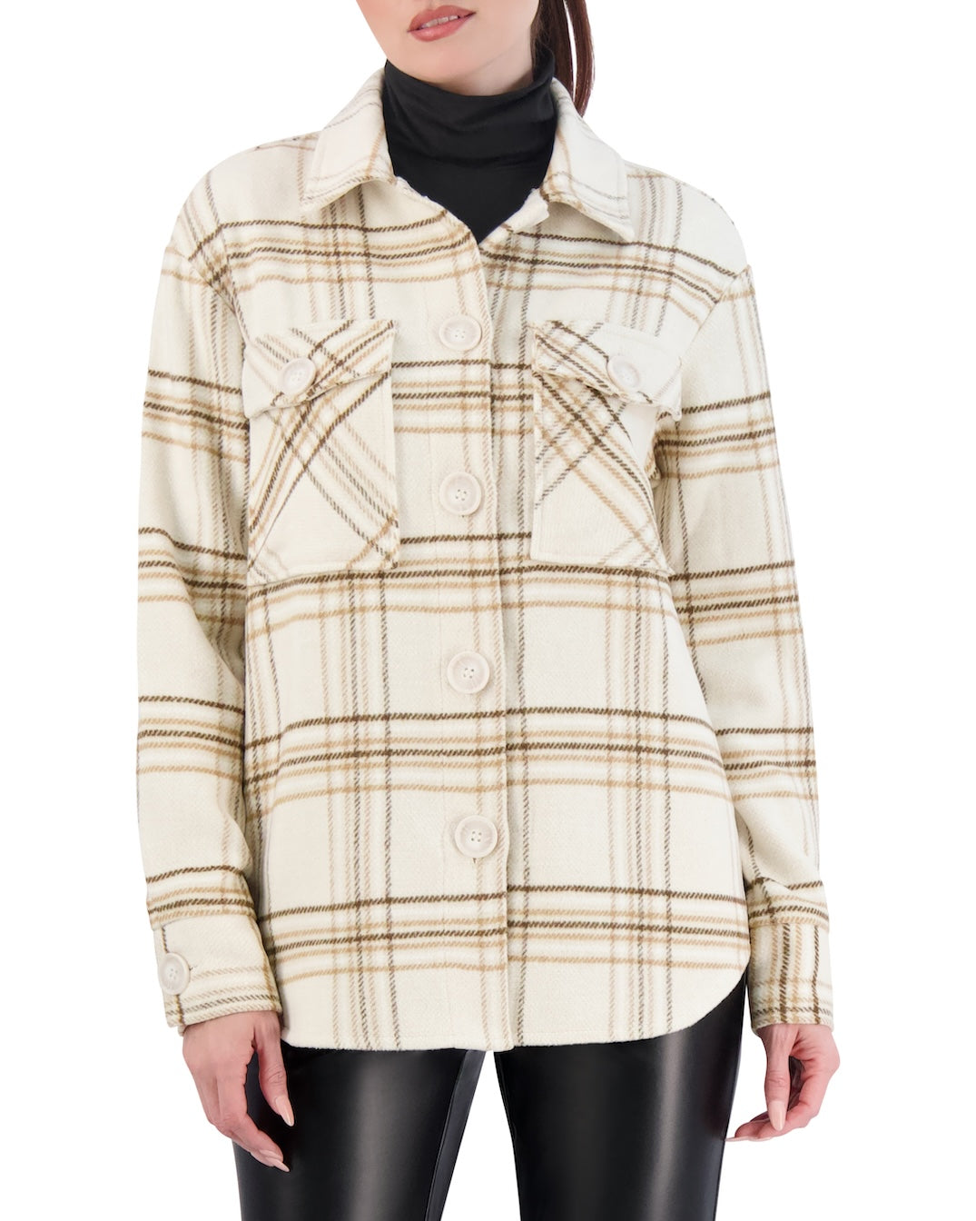 Unlined Vegan Cashmere Plaid Shacket