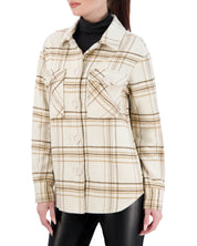 Unlined Vegan Cashmere Plaid Shacket