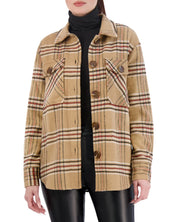 Unlined Vegan Cashmere Plaid Shacket