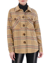 Unlined Vegan Cashmere Plaid Shacket