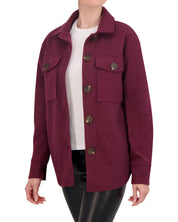 OL622035 - Faux Wool Shacket - Ookie & Lala