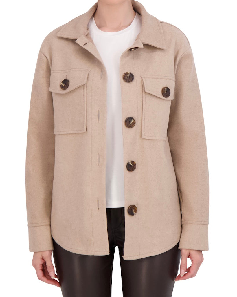 OL622035 - Faux Wool Shacket - Ookie & Lala