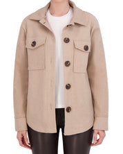 OL622035 - Faux Wool Shacket - Ookie & Lala