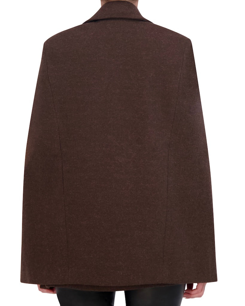 OL723023 - Faux Wool Cape Jacket - Ookie & Lala