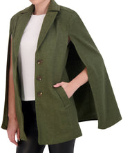 OL723023 - Faux Wool Cape Jacket - Ookie & Lala