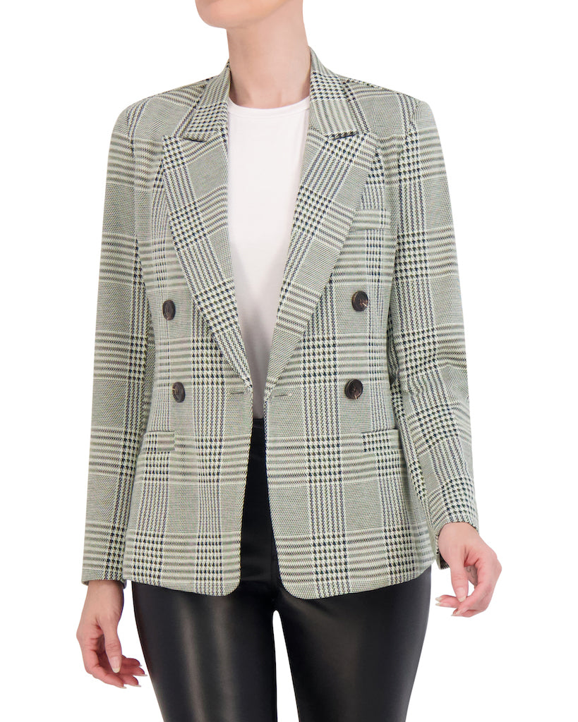 OL723029 - Unlined Double Breasted Knit Blazer - Ookie & Lala