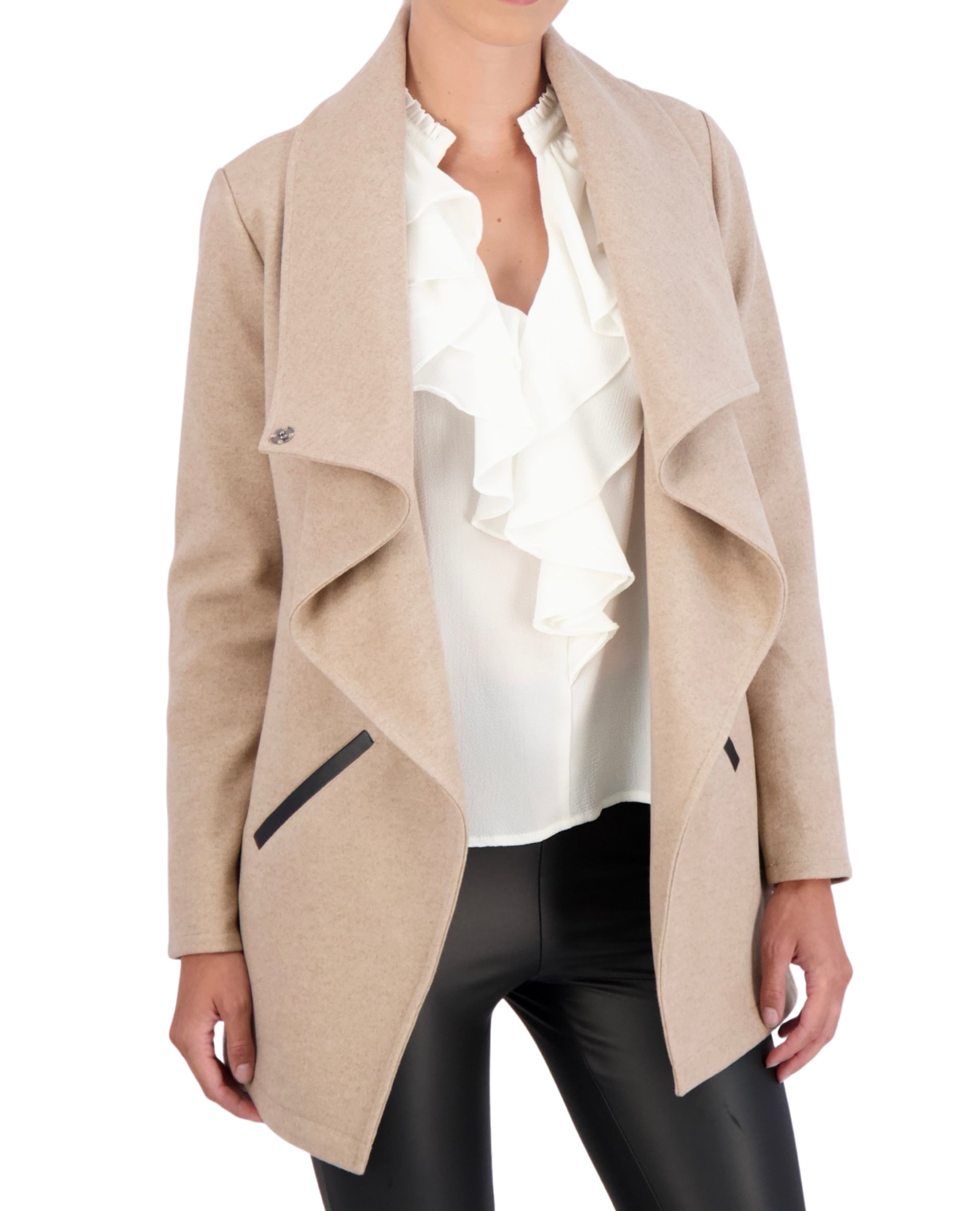 Vegan Cashmere Drape Jacket