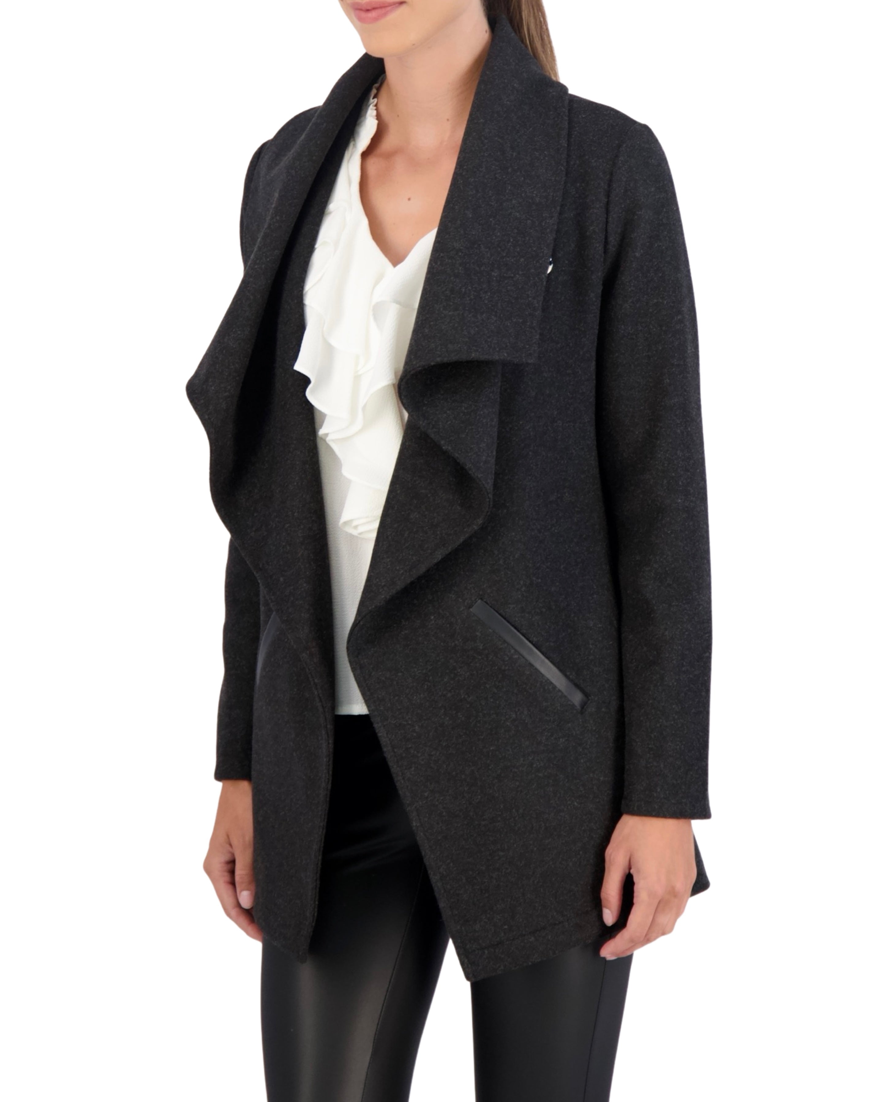 Vegan Cashmere Drape Jacket