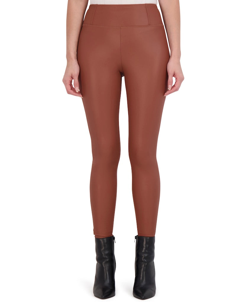 High Waisted Vegan Leather Legging