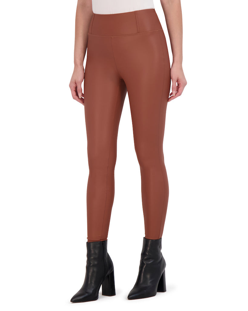 High Waisted Vegan Leather Legging