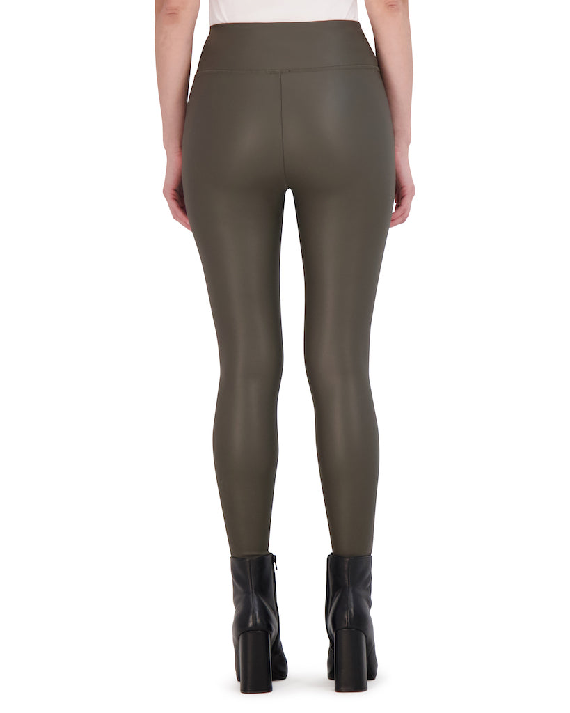 High Waisted Vegan Leather Legging