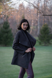 Vegan Cashmere Drape Jacket