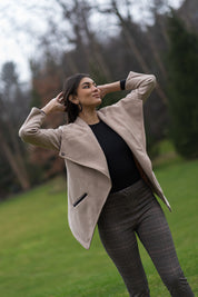 Vegan Cashmere Drape Jacket