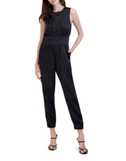OL221033S - Sleeveless Satin Jumpsuit - Ookie & Lala