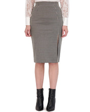 OL423003 - Knit Pencil Skirt with Front Vent - Ookie & Lala