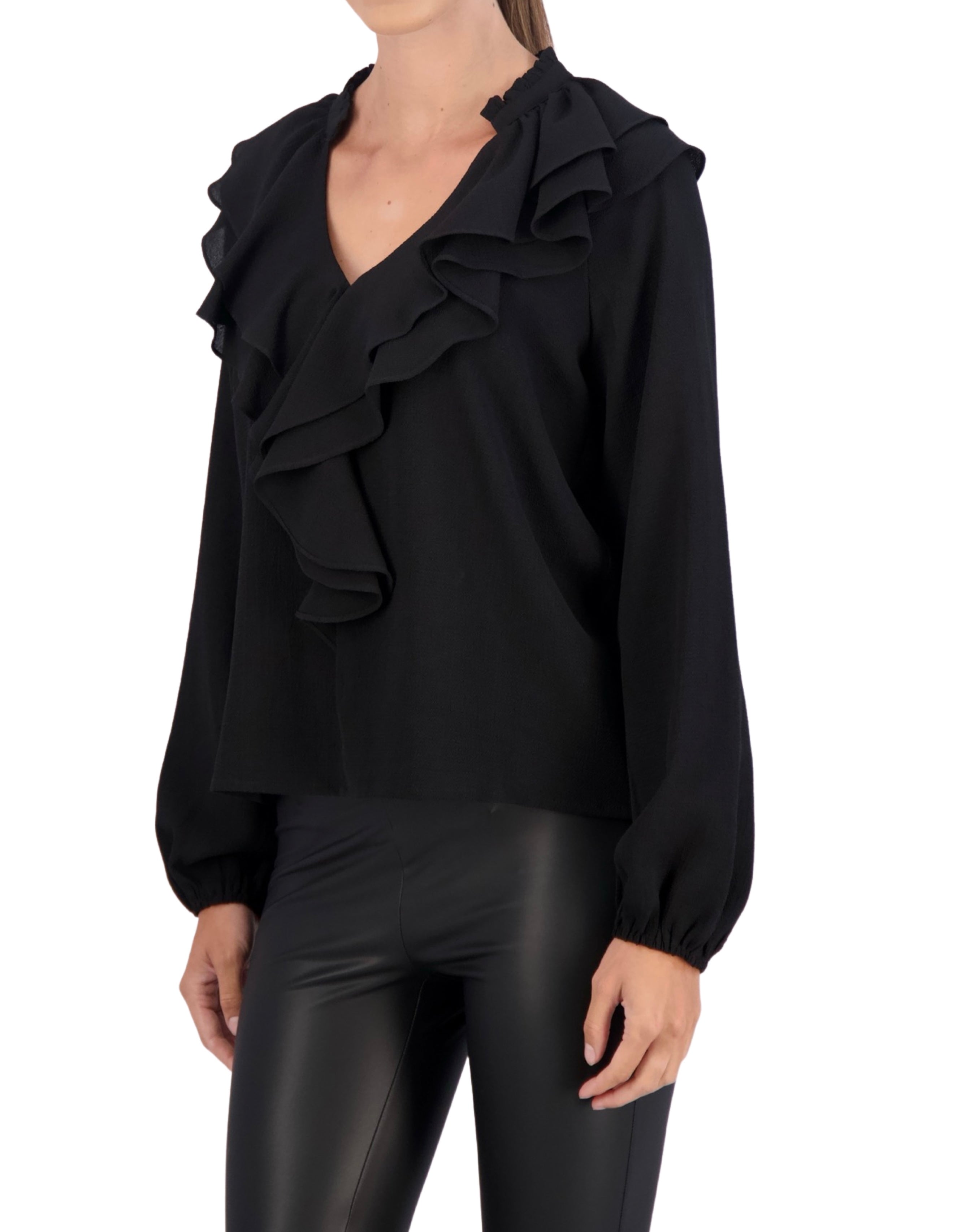 Waterfall Crepe Blouse