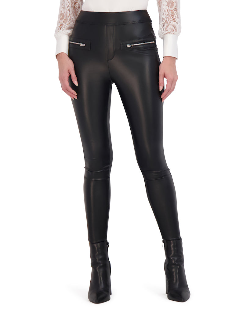 Butter Vegan Leather Legging with Zipper Trim – Ookie Lala