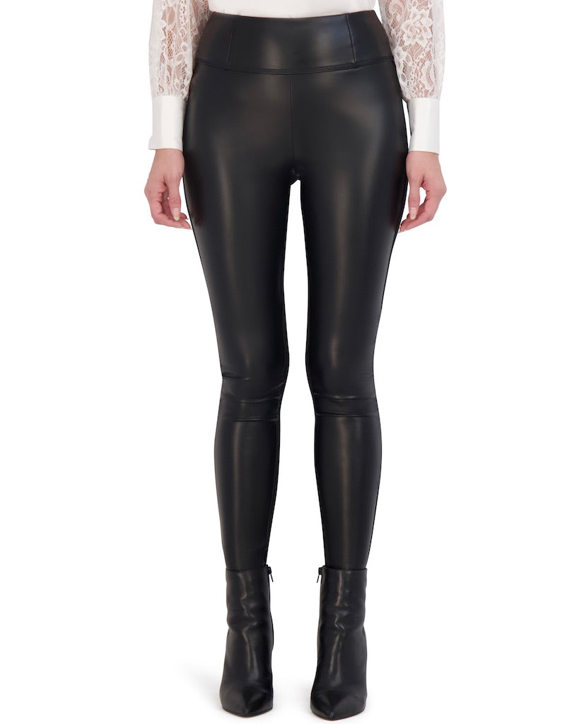 OL923010 - Butter Vegan Leather and Ponte Legging - Ookie & Lala