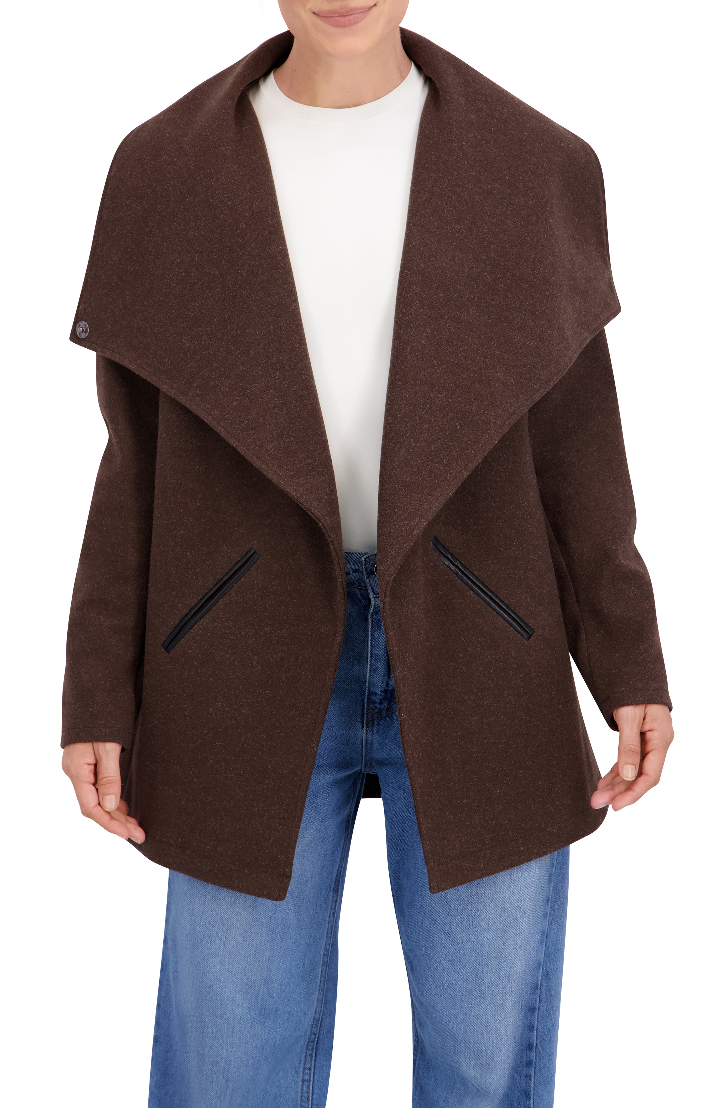 Vegan Cashmere Drape Jacket
