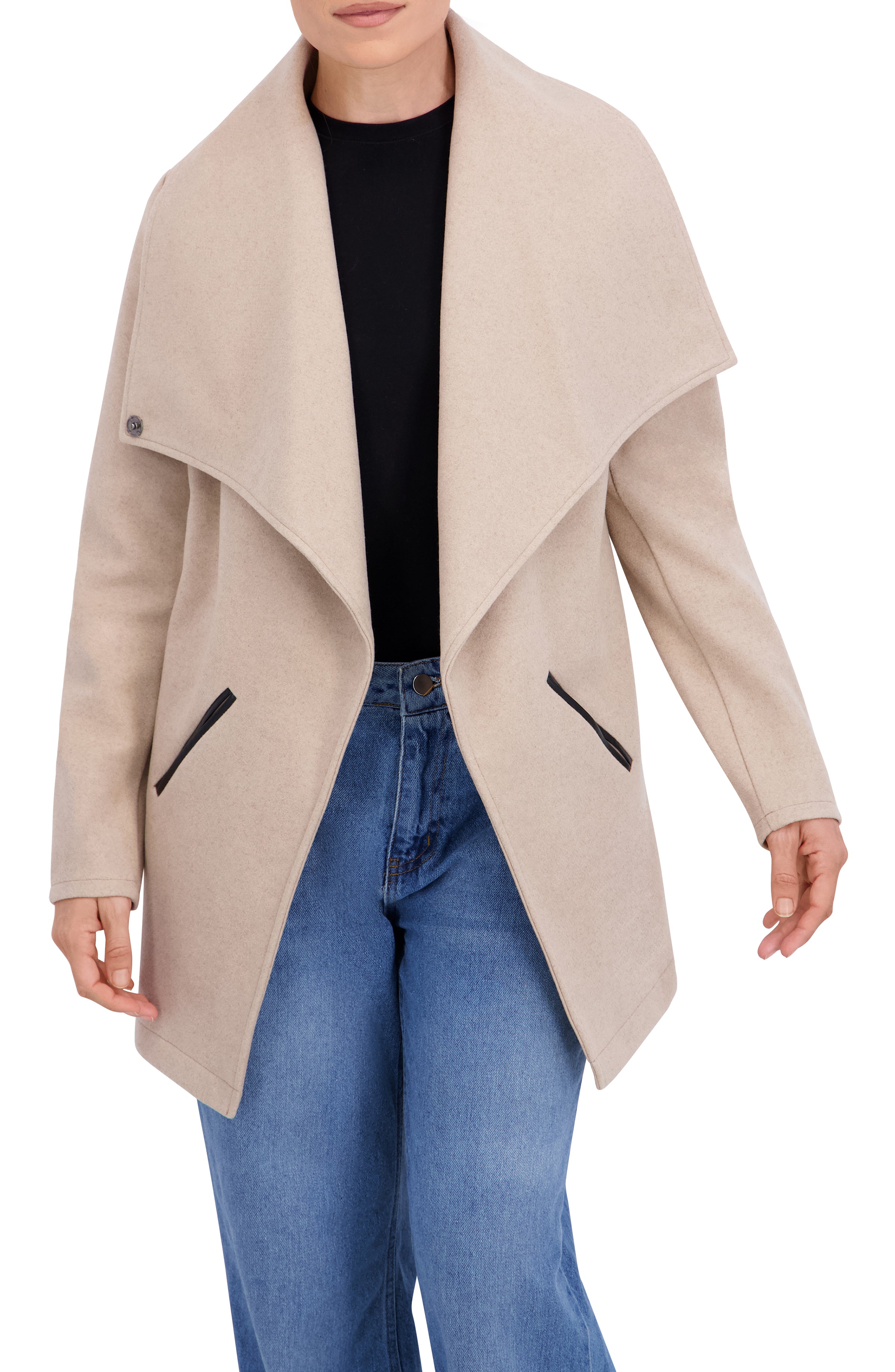 Vegan Cashmere Drape Jacket