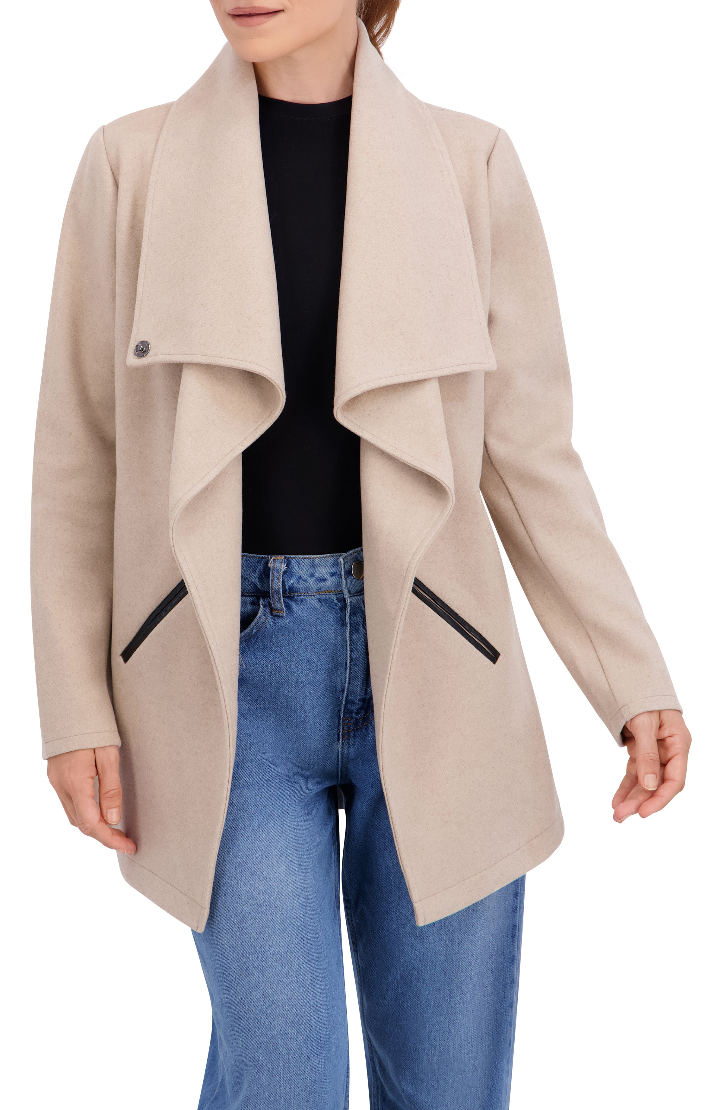 Vegan Cashmere Drape Jacket