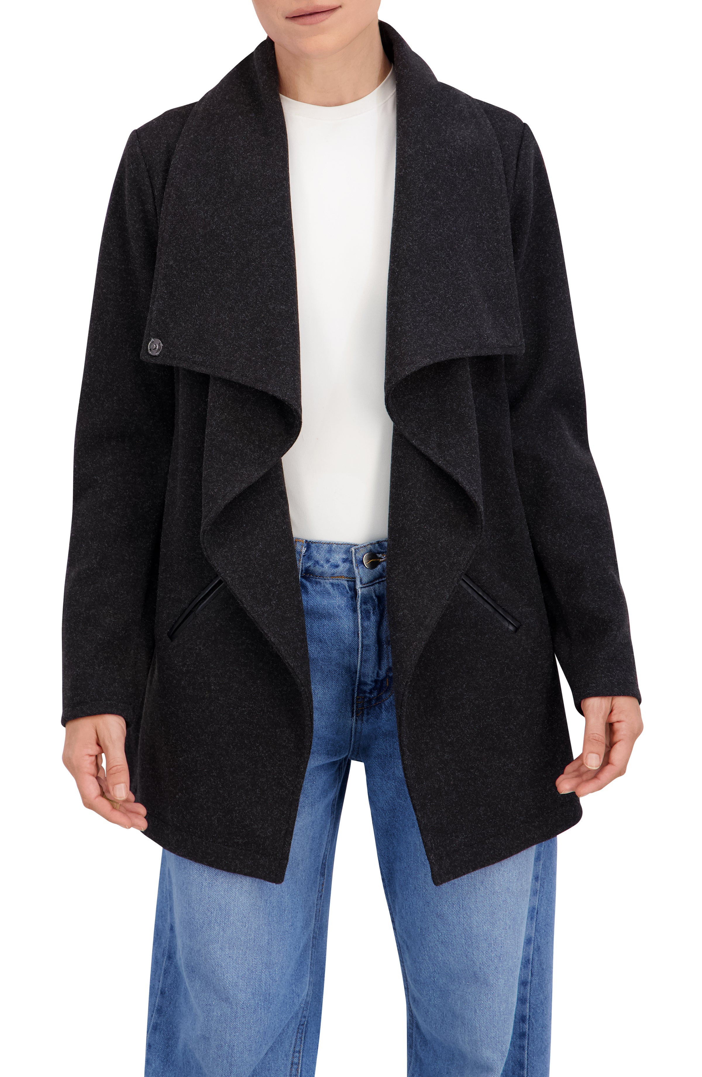 Vegan Cashmere Drape Jacket