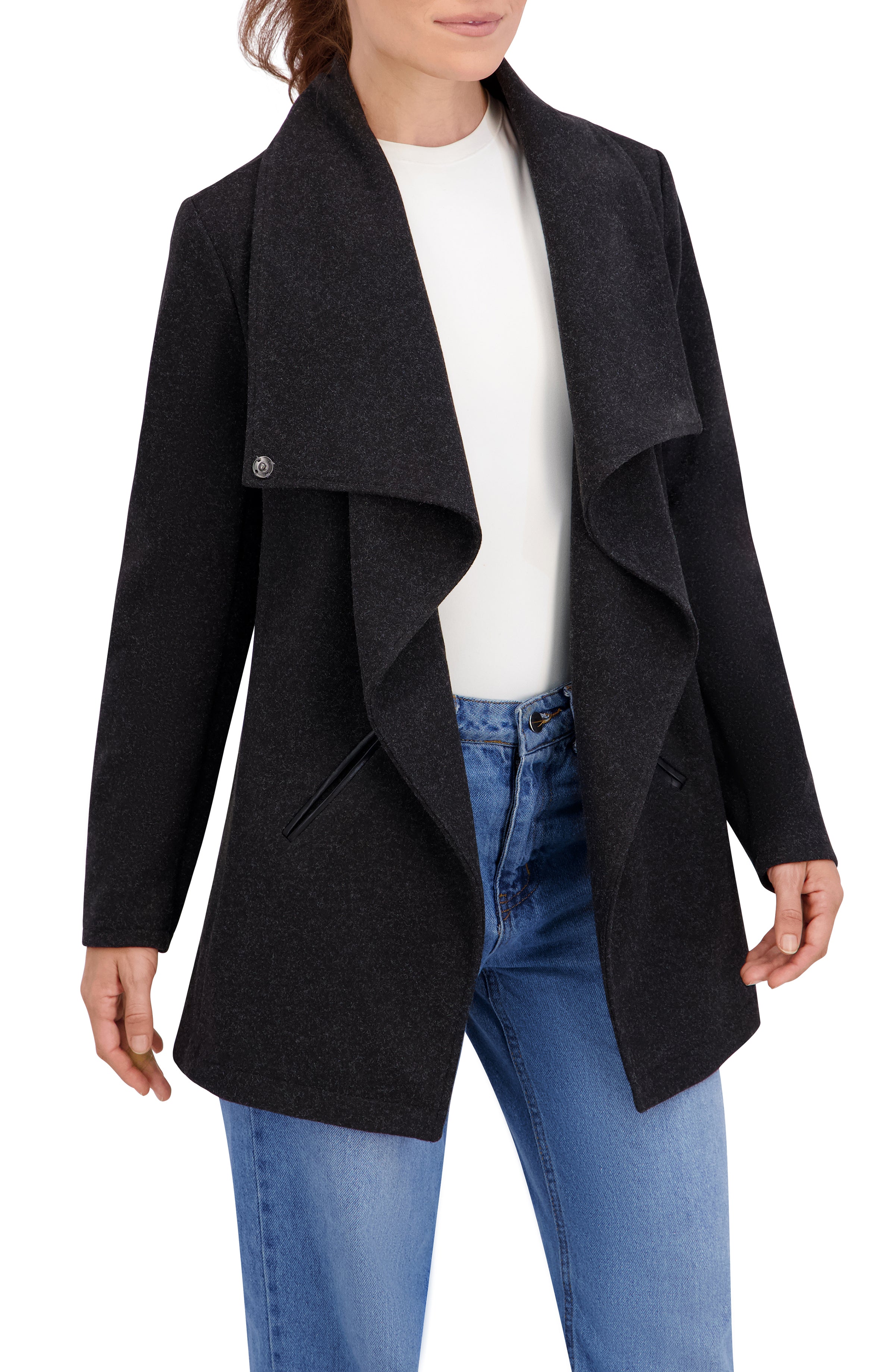 Vegan Cashmere Drape Jacket