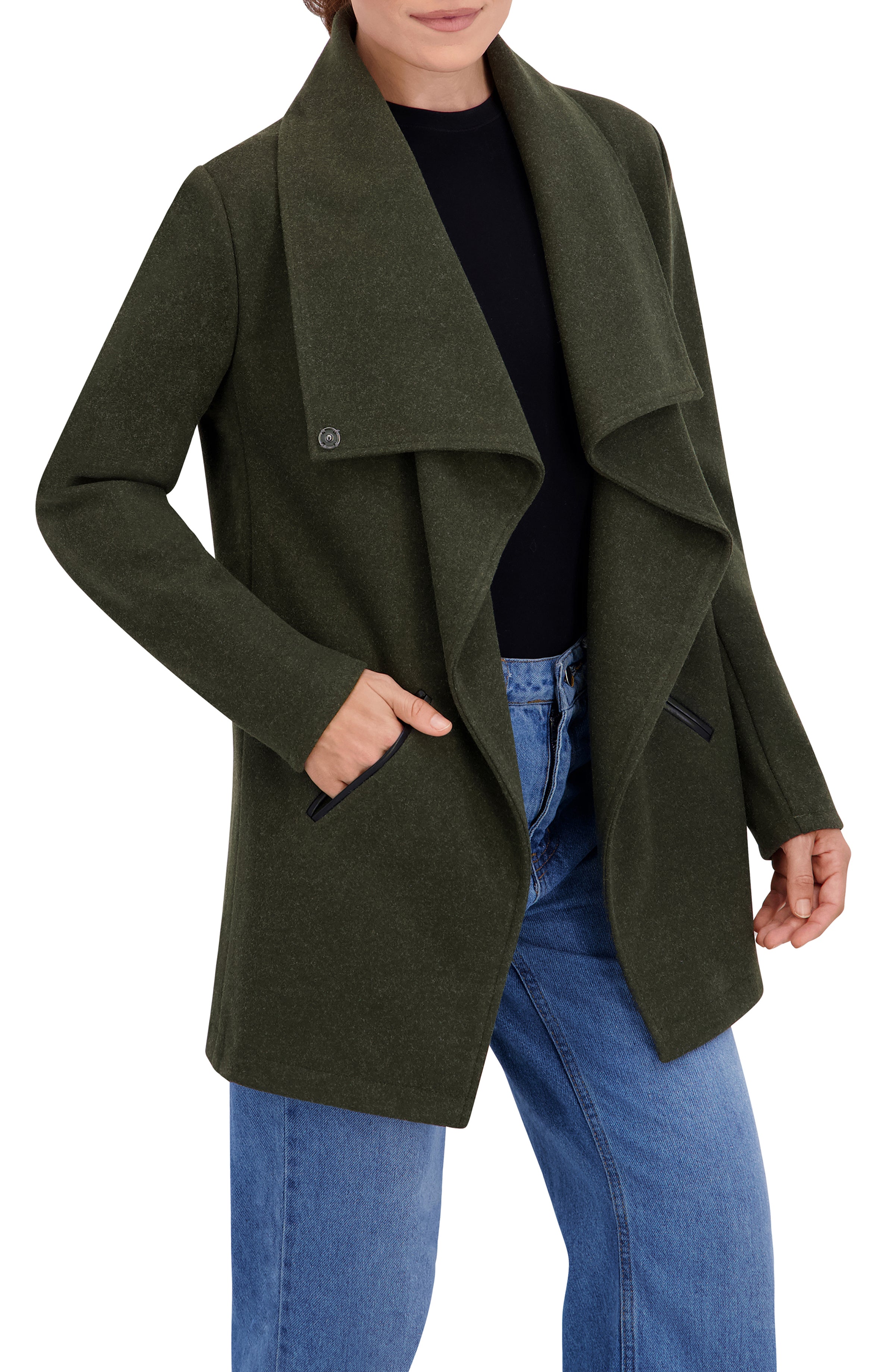 Vegan Cashmere Drape Jacket