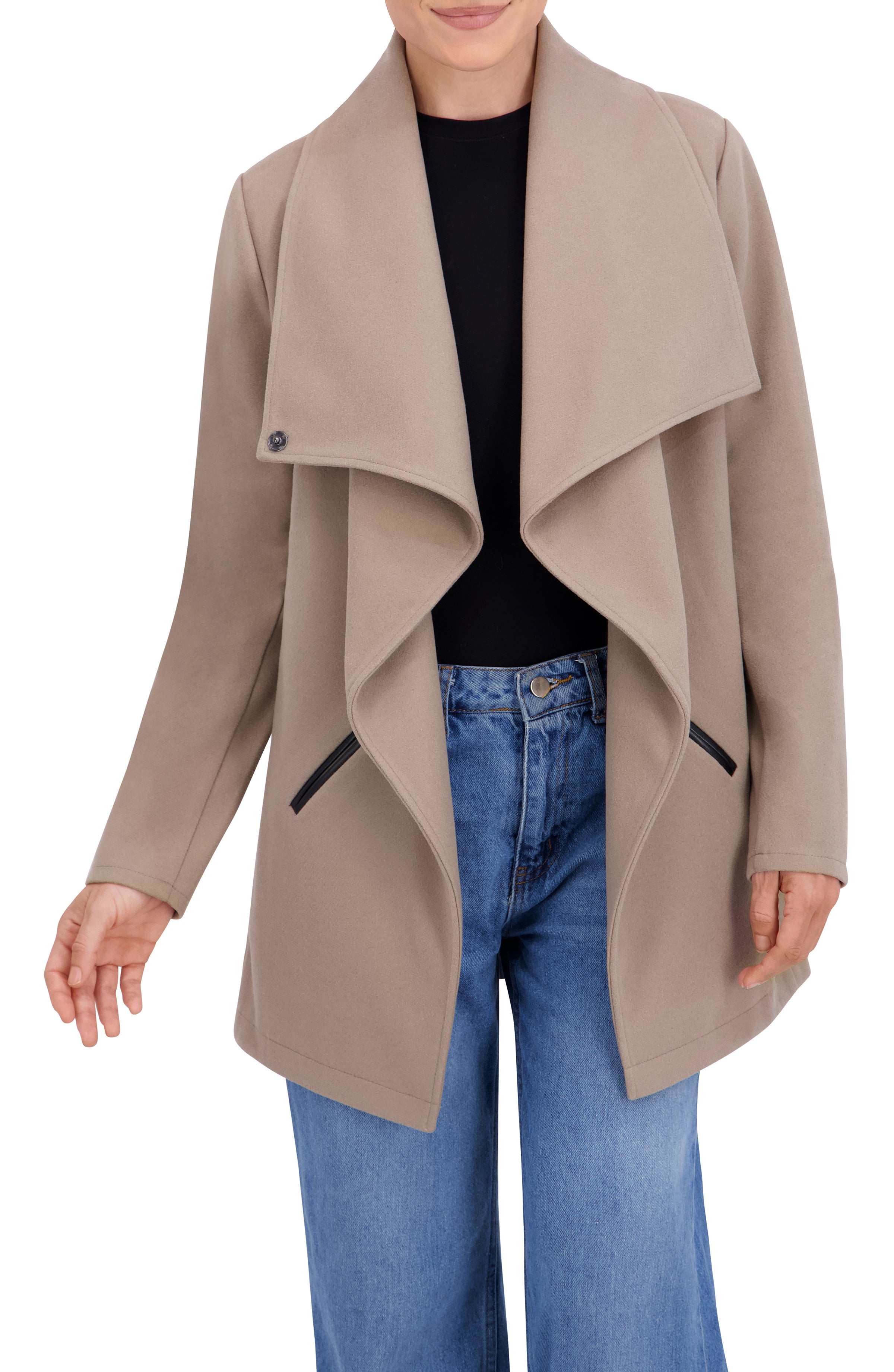 Vegan Cashmere Drape Jacket
