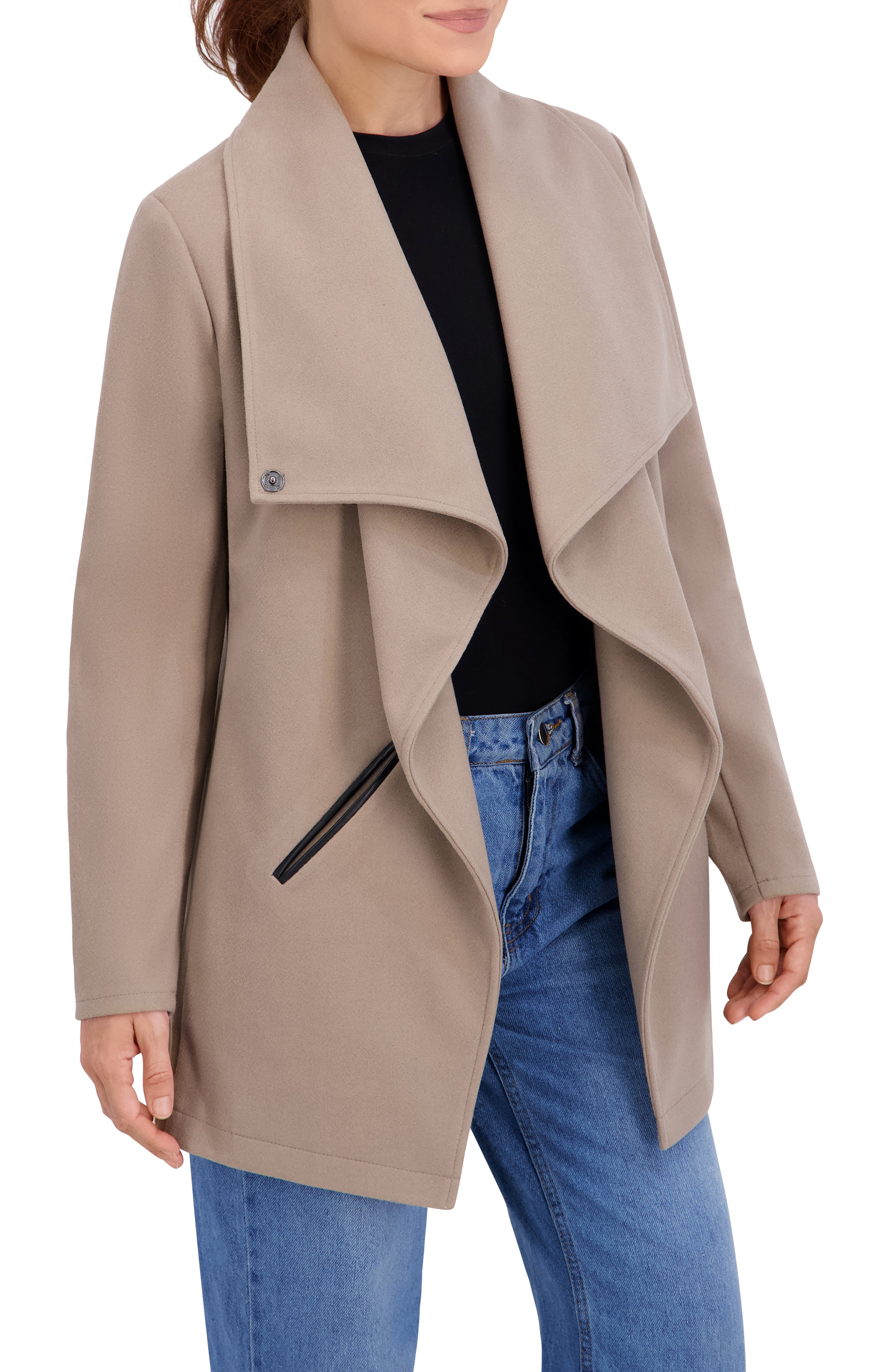 Vegan Cashmere Drape Jacket