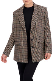 Plaid Single Breasted Boyfriend Blazer
