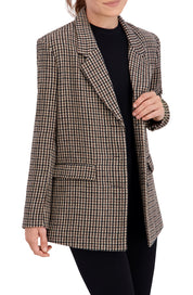 Plaid Single Breasted Boyfriend Blazer