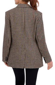 Plaid Single Breasted Boyfriend Blazer