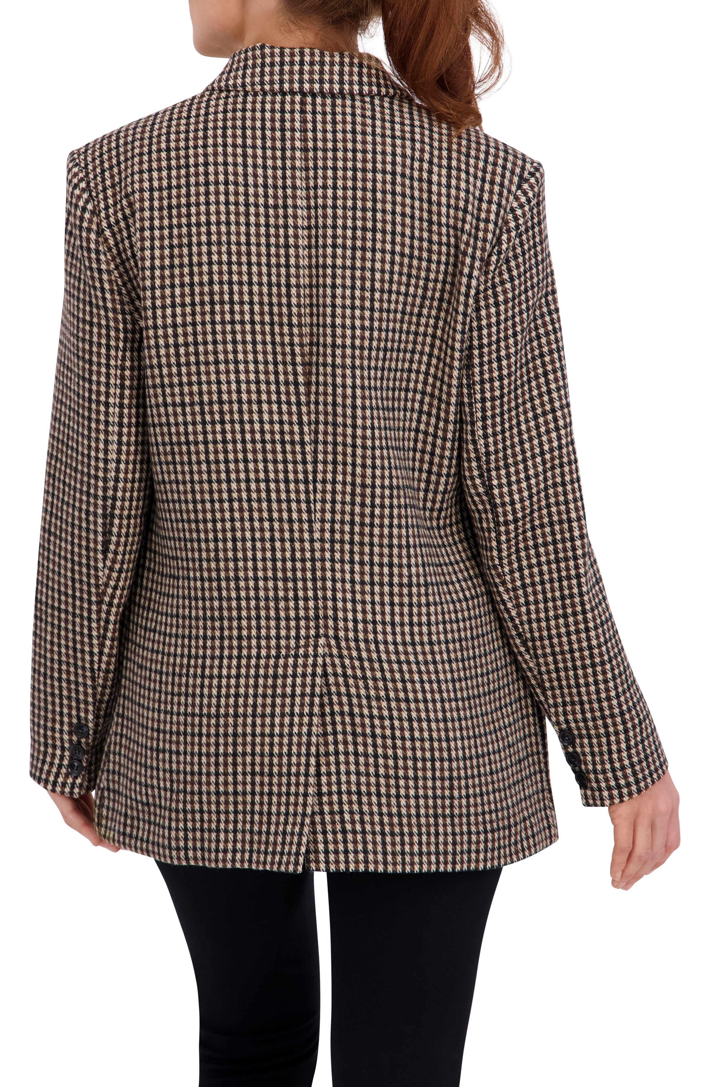 Plaid Single Breasted Boyfriend Blazer