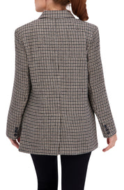 Plaid Single Breasted Boyfriend Blazer