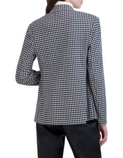 Double Breasted Plaid Unlined Blazer