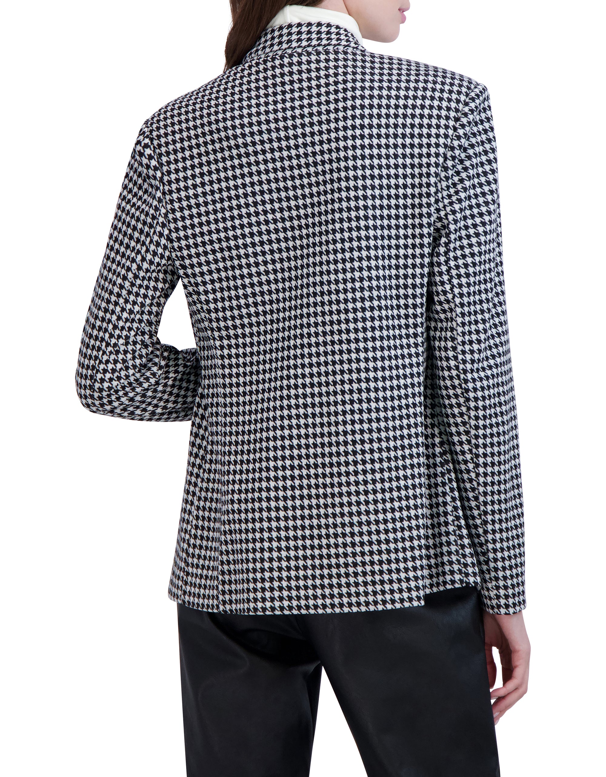 Double Breasted Plaid Unlined Blazer