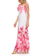 Printed Strapless Dress
