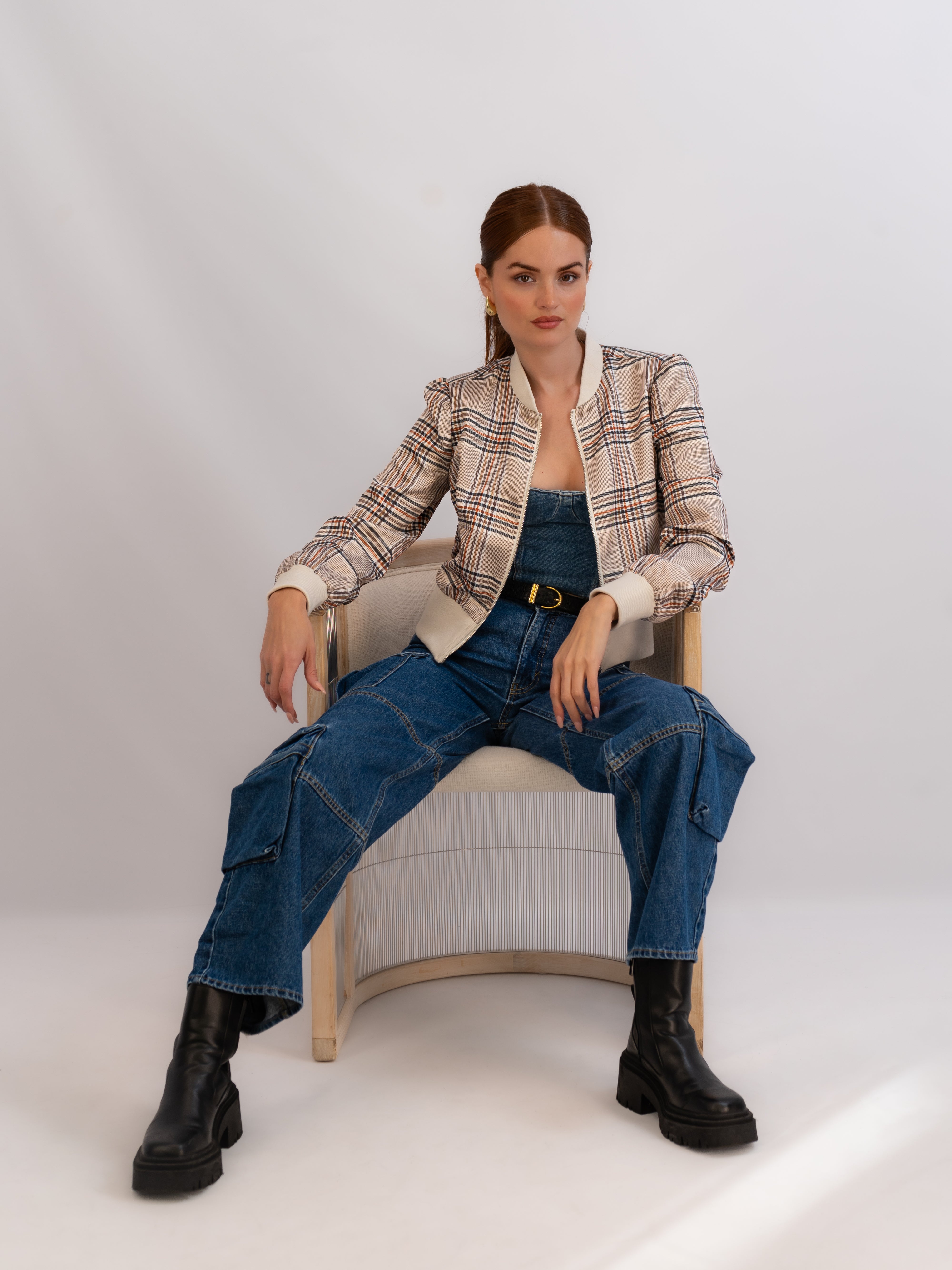 Inverted Collar Knit Tweed One Button Unlined Blazer – Ookie