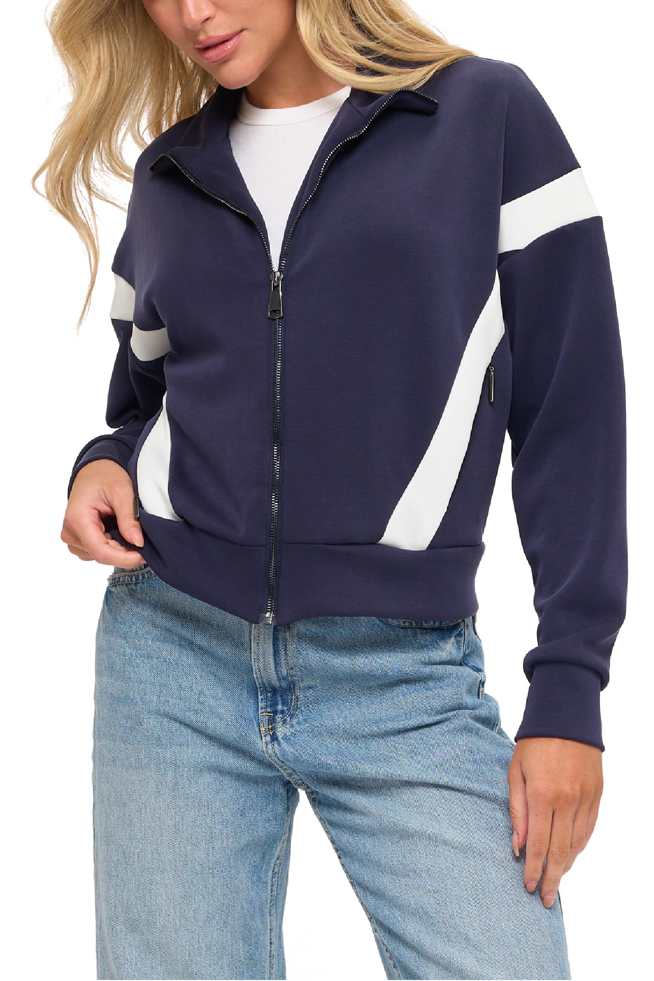 Colorblock Zip Up Jacket