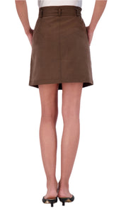 Belted modal blend skirt