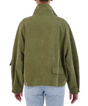 Modal blend drop shoulder bomber jacket