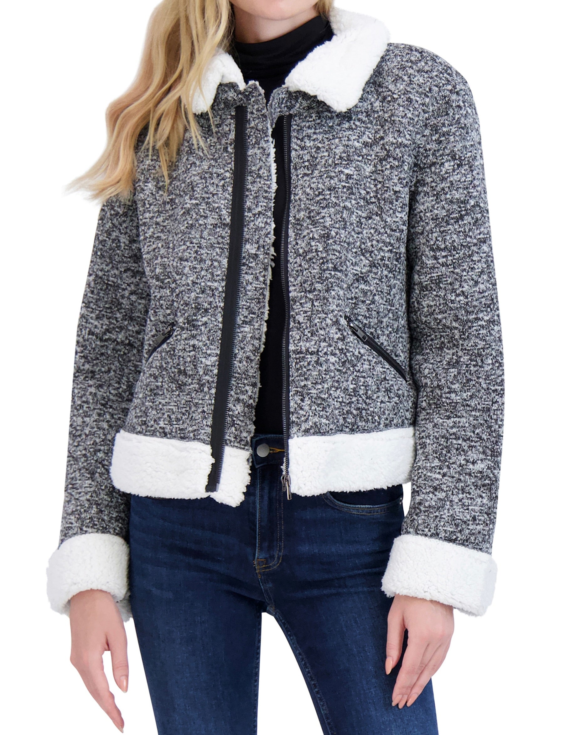 Mix Media Drape Front Moto – Ookie & Lala