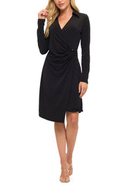 V-Neck Side Tie Midi Dress