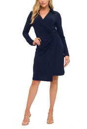 V-Neck Side Tie Midi Dress