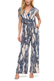 Wide Leg Tie Waist Jumpsuit