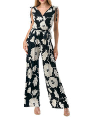 Wide Leg Tie Waist Jumpsuit