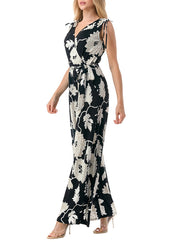 Wide Leg Tie Waist Jumpsuit
